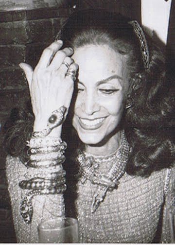Maria Felix with her jewellery